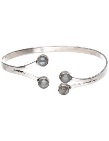 Pulseira mineral com banho de prata...