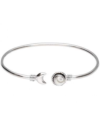 Bracelet minéral plaqué argent -B39-