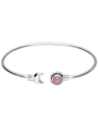 Bracelet minéral plaqué argent -B39-