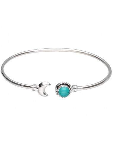 Silver Plated Bracelet with Mineral...