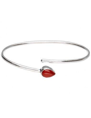 Silver Plated Bracelet with Mineral...