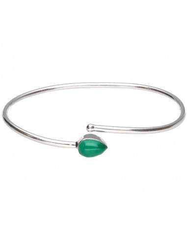 Silver Plated Bracelet with Mineral...