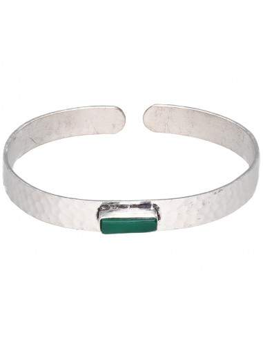 Pulseira mineral com banho de prata...