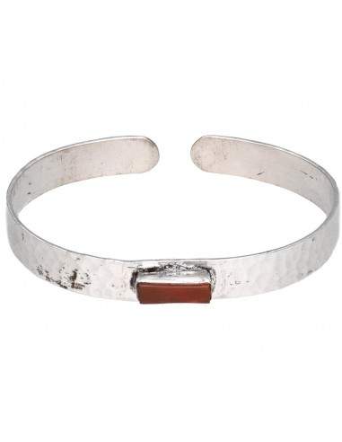 Pulseira mineral com banho de prata...