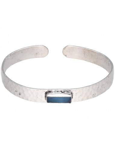 Pulseira mineral com banho de prata...