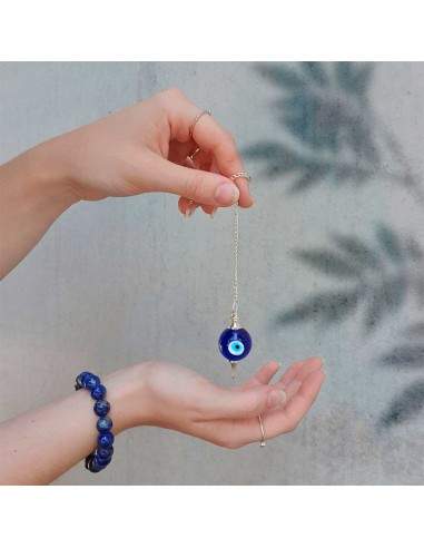 Silver Plated Turkish Eye Pendulum...