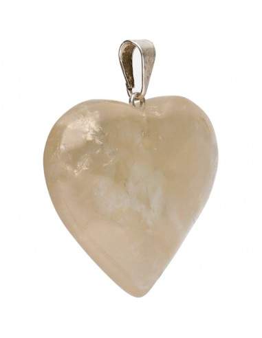 Pendentif cœur de citrine réchauffé
