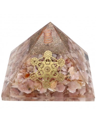 Rhodochrosite Resin Pyramid with...