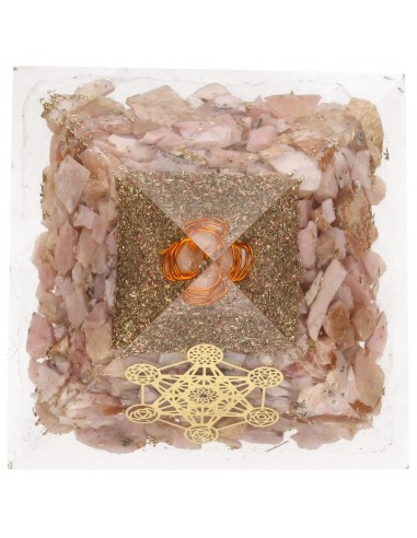 Rhodochrosite Resin Pyramid with...