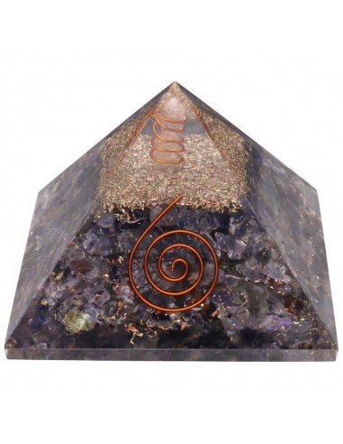 Pyramide en résine avec spirale 7x7cm