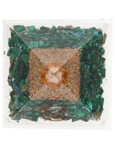 Pirámide Orgonita de Malaquita en...