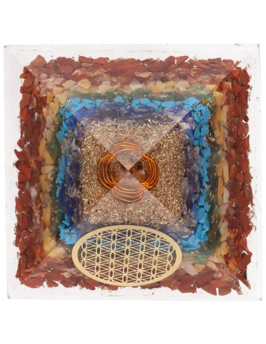 Pirámide Orgonita de Chakras en...