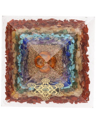 Pyramide de Chakra en résine avec...