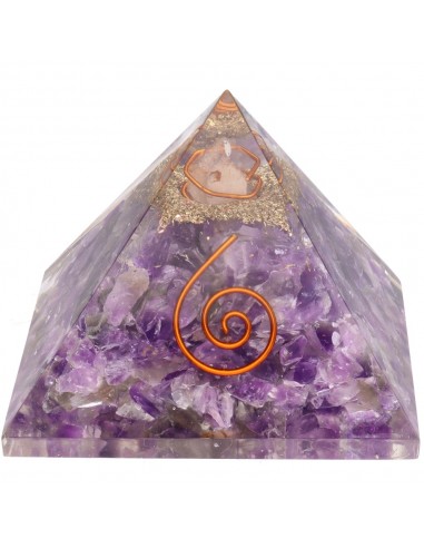 Amethyst Pyramid in Resin with Spiral...