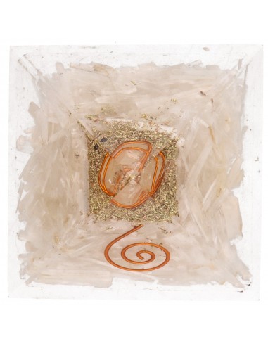 Pirâmide de resina de selenite com...