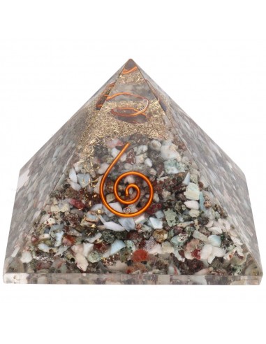 Pirâmide de Larimar em Resina com...