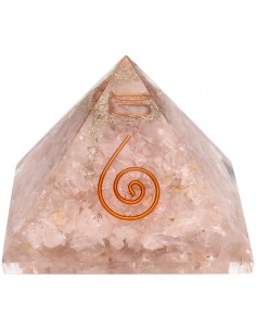 Pyramide de quartz rose en...
