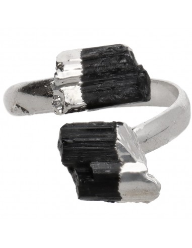 Anillo Turmalina Negra en Baño de...