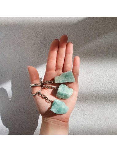 Porte-clés en amazonite brute
