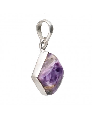 Pendentif Charoite petit cube -...