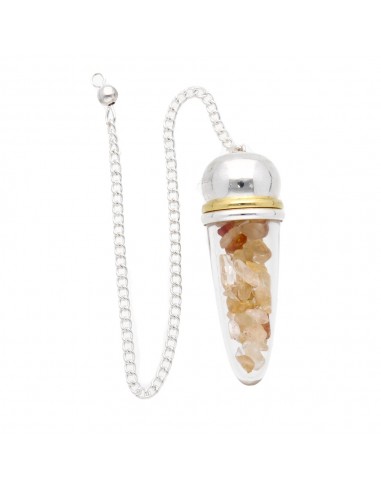 Pendule en Citrine avec Résine et...