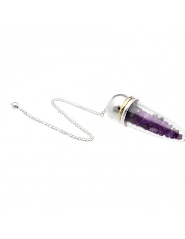 Amethyst Drop Pendulum with Resin and...
