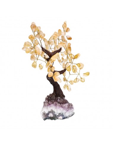 Medium Citrine Tree with Amethyst...