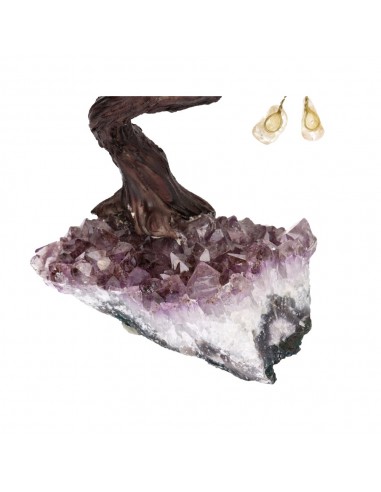 Medium Citrine Tree with Amethyst...