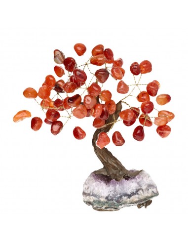 Petit arbre en cornaline avec base en...