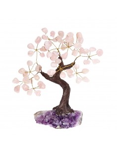 Petit arbre en quartz rose...