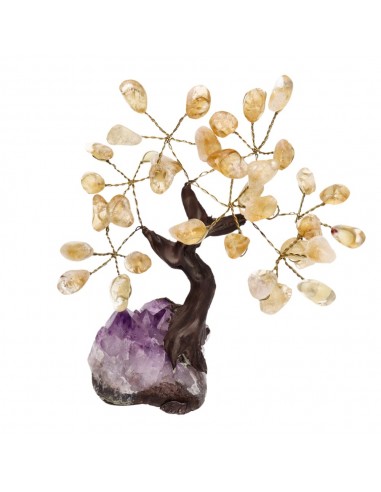 Mini arbre en citrine avec base en...