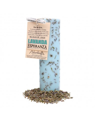 Vela Artesanal con Lavanda - Esperanza