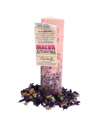 Vela Artesanal con Malva - Autoestima