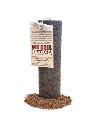 Bougie rituelle Justice avec vigne rouge