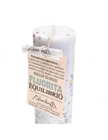 Vela Artesanal con Fluorita - Equilibrio