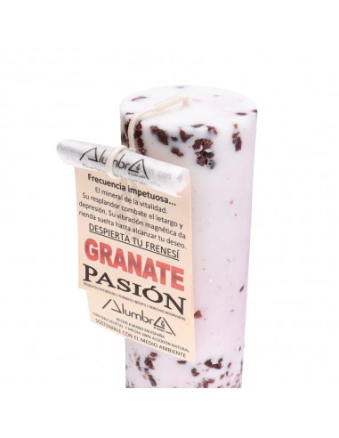 Vela Artesanal con Granate - Pasión