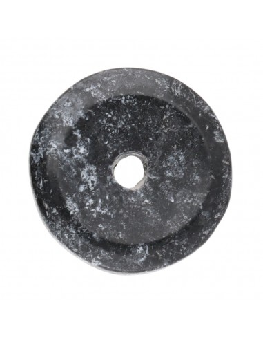Donut Pequeño de Jaspe Negro Calidad A