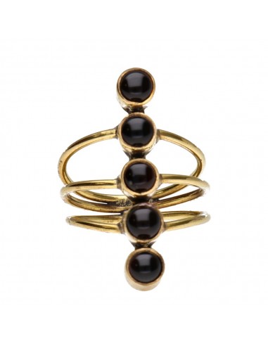 Bronze Ring with Random Mineral -53-