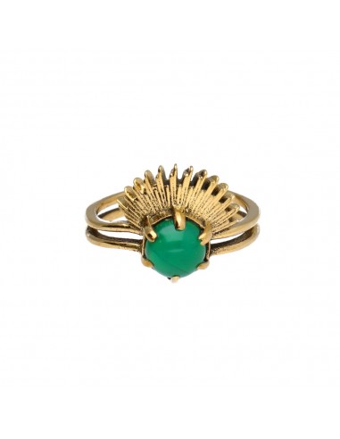 Bronze Ring with Random Mineral -56-