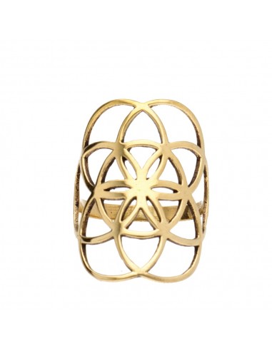Bague en bronze Fleur de vie -7-