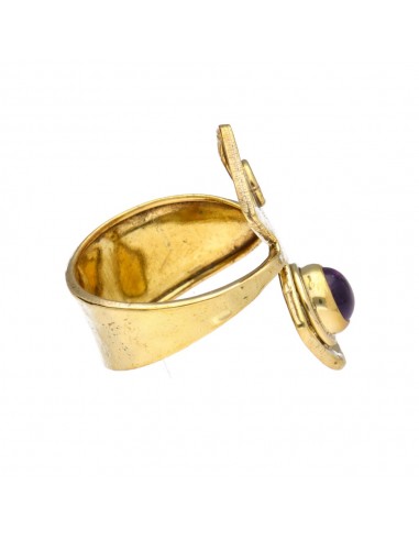 Anillo de Bronce con Amatista y Rombo...