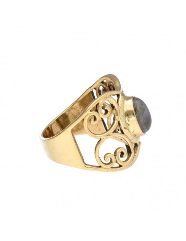 Anillo de Bronce con Labradorita -9-