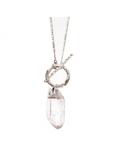 Detachable Rough Quartz Point Pendant...