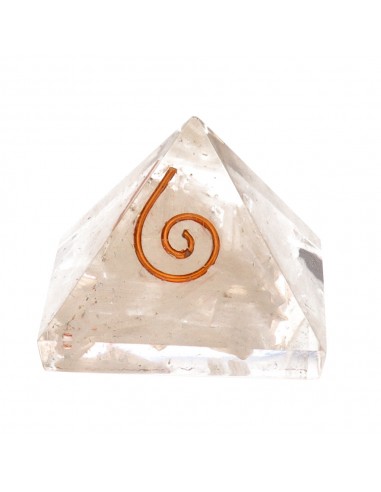 Resin Selenite Pyramid with 3x3cm Spiral