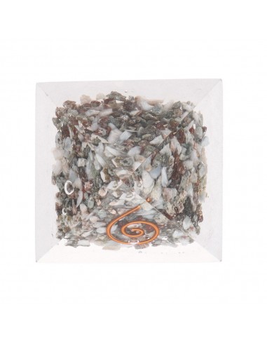 Pirâmide de Larimar em Resina com...