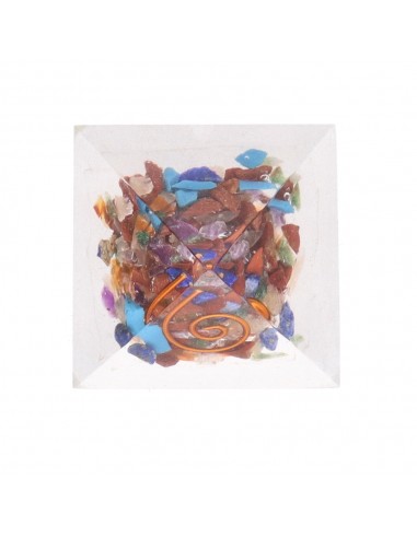 Pyramid of Mixed Minerals in Resin...