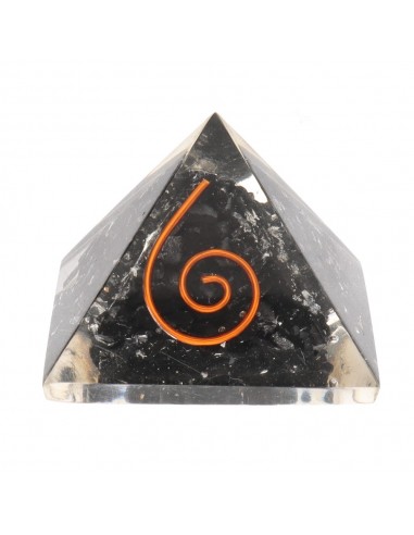 Shungite Pyramid in Resin with Spiral...