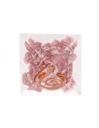 Rubelite Resin Pyramid with Spiral 3x3cm