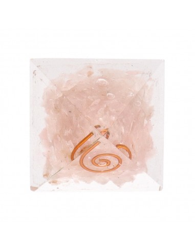 Resin Rose Quartz Pyramid with 3x3cm...
