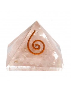 Pyramide de quartz rose en...